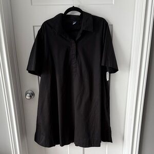 Old Navy Women's Black Casual Button Down Swing Dress